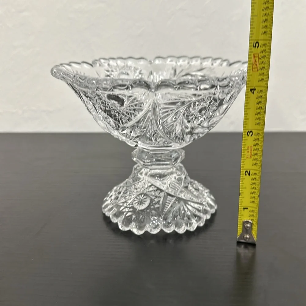 Imperial Glass Co EAPG Star & Arch Motif #555 Scalloped Edge Open Jam Compote